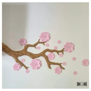 Décoration murale branche de cerisier imprimée 3D pour chambre d'enfant — Manaora